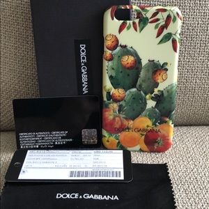 NEW Dolce & Gabbana iPhone 6(s) case w/ cactus art